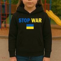 Support Ukraine Flag Stop War Kids Hoodie thumb 3