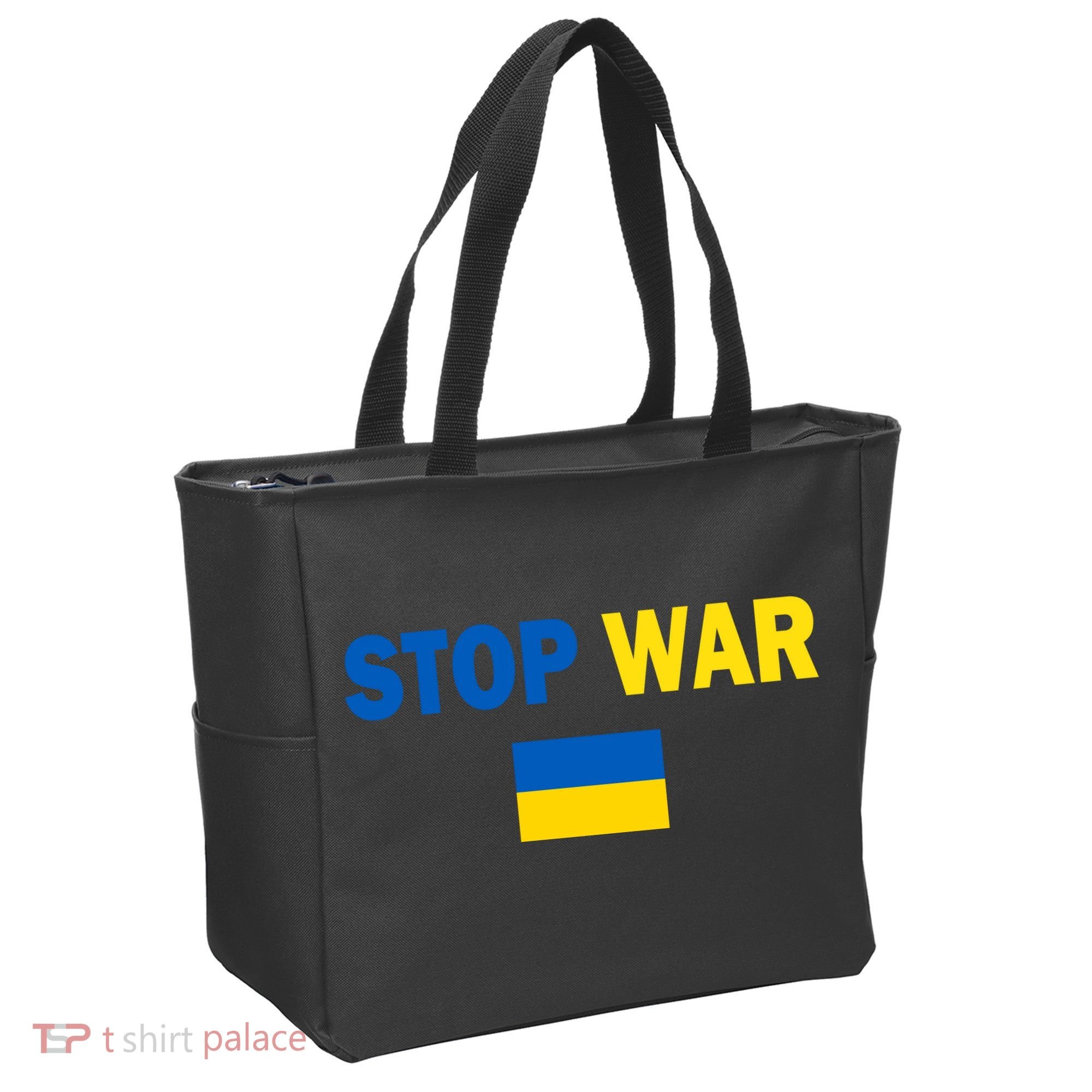 Support Ukraine Flag Stop War Tote Bag