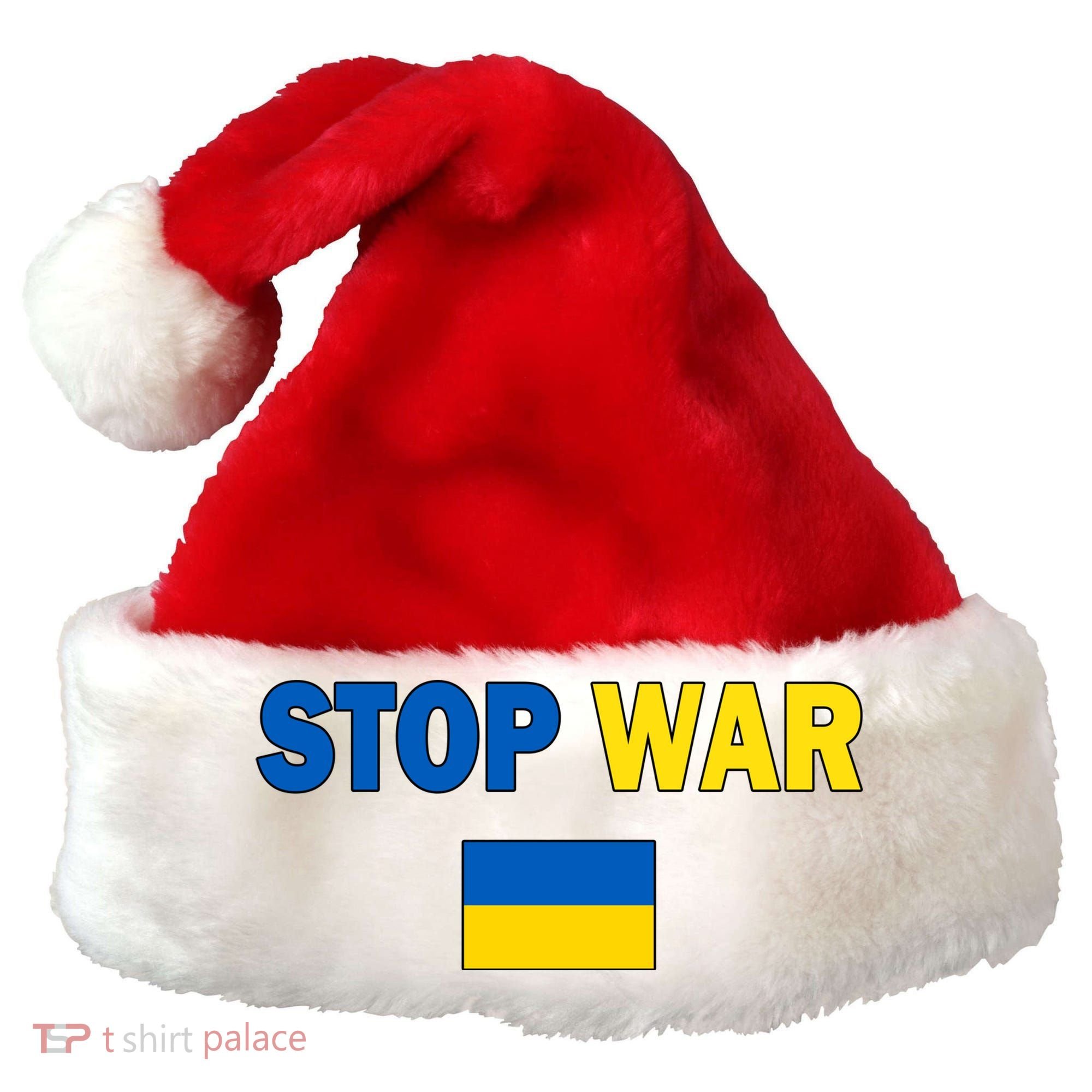 Support Ukraine Flag Stop War Santa Hat