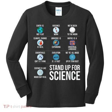 Stand Up For Science Kids Long Sleeve Shirt