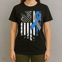 Support USA Flag Diabetes Type 1 Awareness Family T-Shirt thumb 4