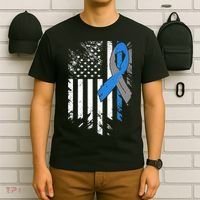 Support USA Flag Diabetes Type 1 Awareness Family T-Shirt thumb 6