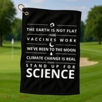 Stand Up For Science Quote Golf Towel thumb 1