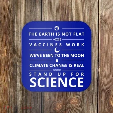Stand Up For Science Quote Coaster