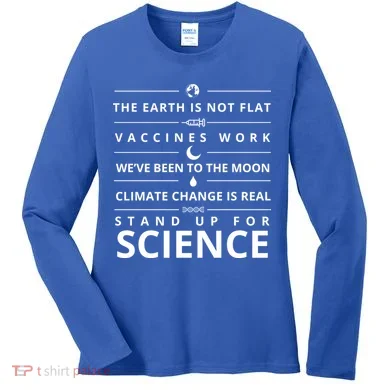 Stand Up For Science Quote Women's Long Sleeve Shirt
