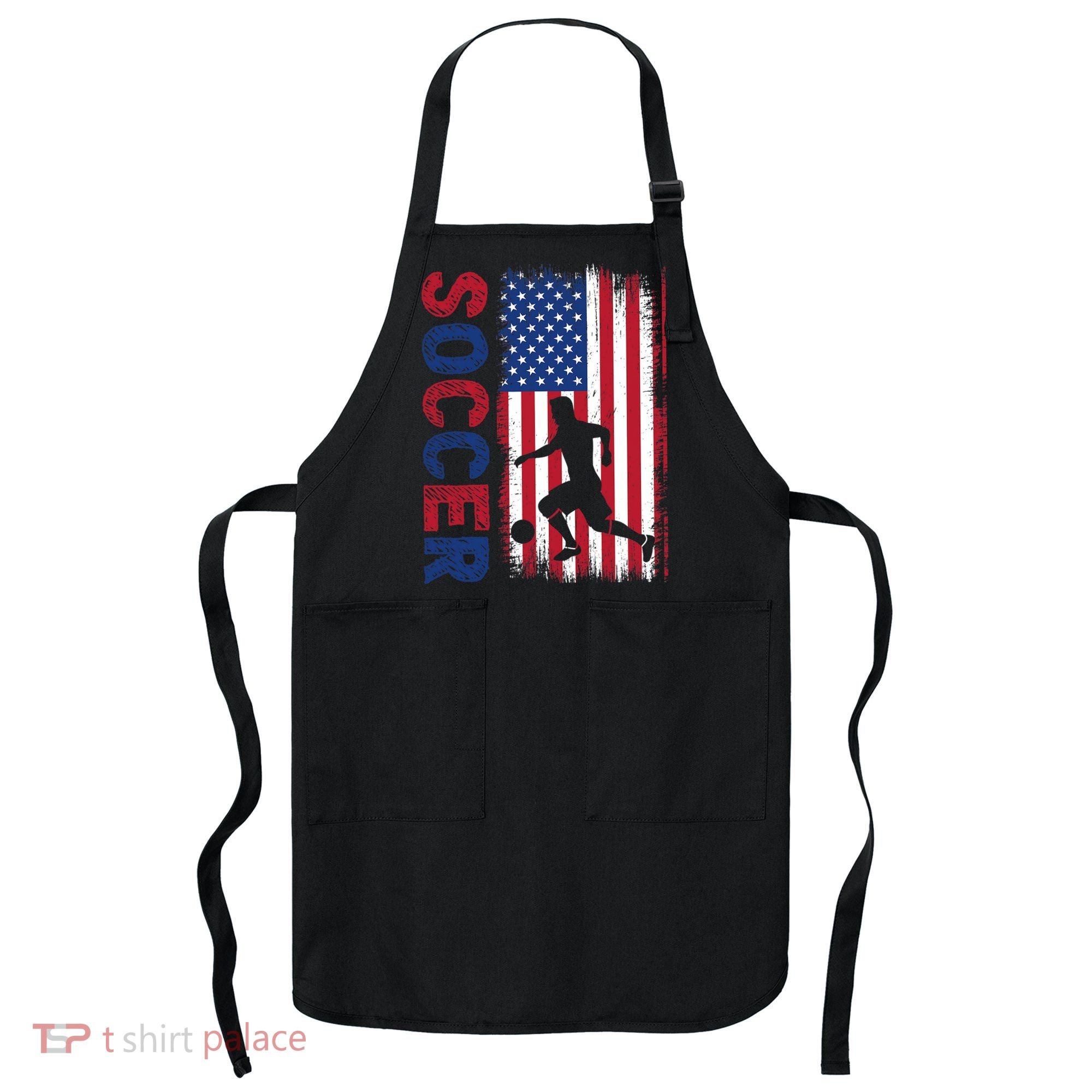 Soccer Usa Flag For Soccer Lover Gift Apron