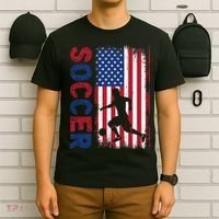 Soccer Usa Flag For Soccer Lover Gift T-Shirt thumb 6