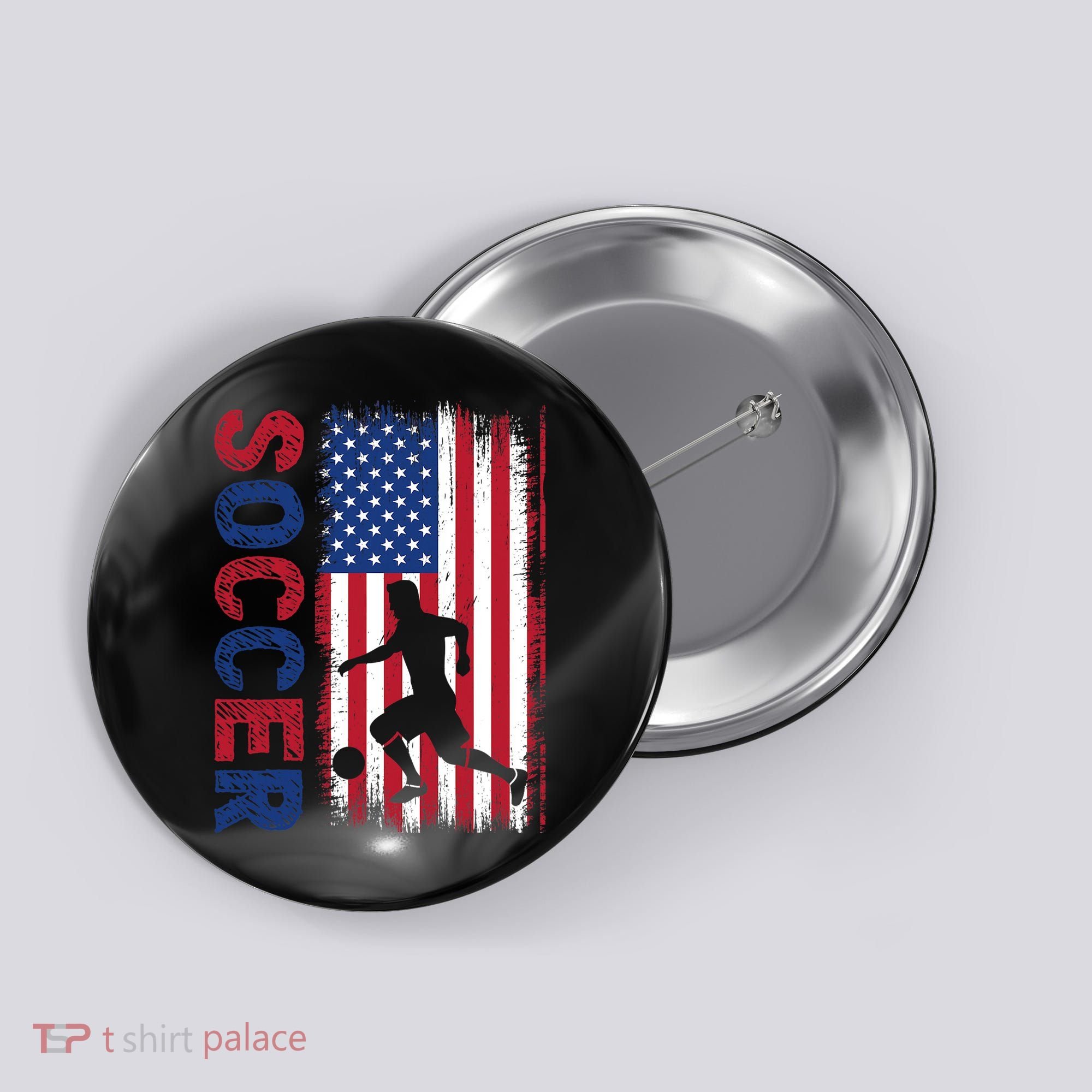 Soccer Usa Flag For Soccer Lover Gift Button