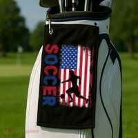 Soccer Usa Flag For Soccer Lover Gift Golf Towel thumb 2