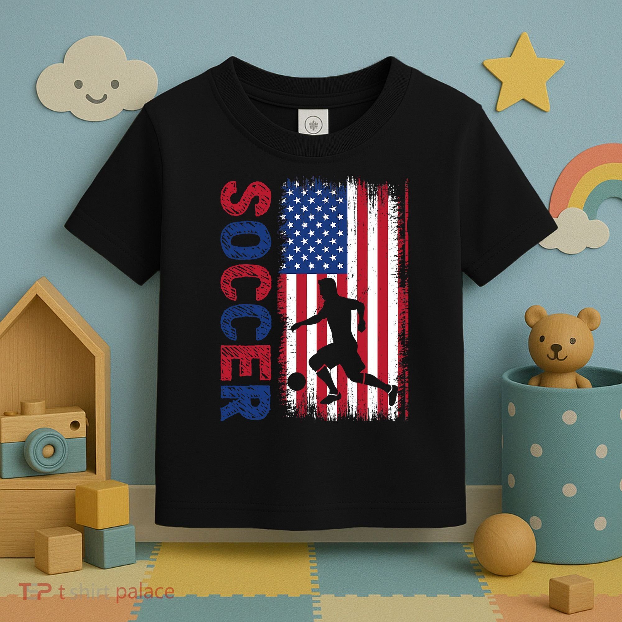 Soccer Usa Flag For Soccer Lover Gift Toddler T-Shirt