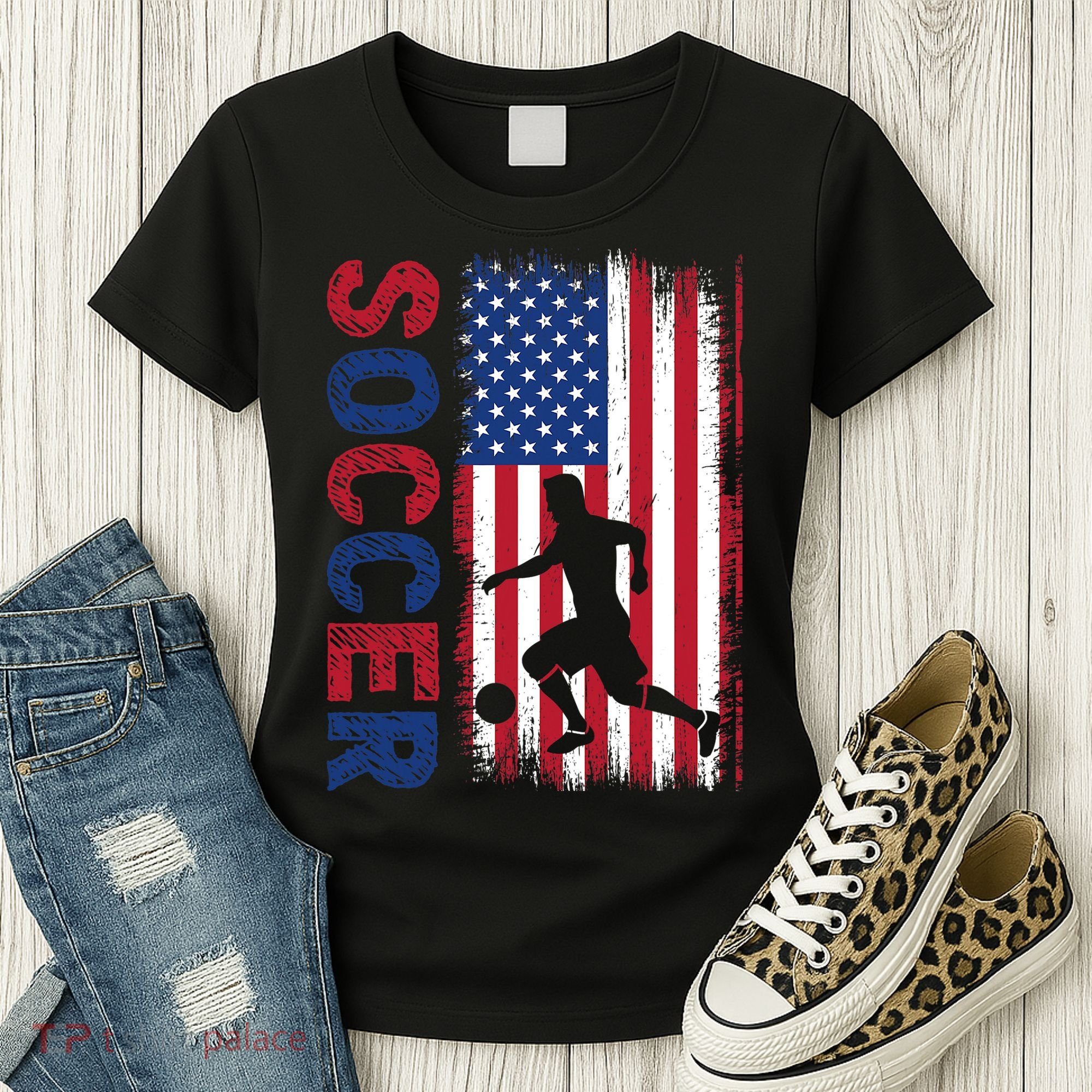 Soccer Usa Flag For Soccer Lover Gift Women's T-Shirt