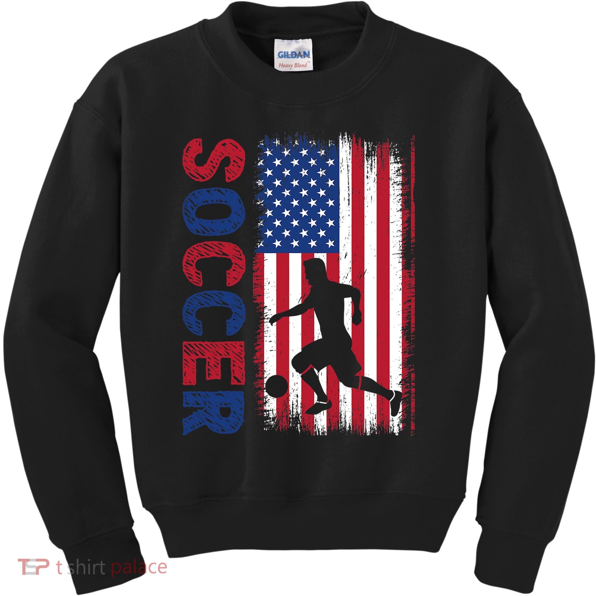 Soccer Usa Flag For Soccer Lover Gift Kids Sweatshirt