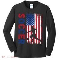 Soccer Usa Flag For Soccer Lover Gift Kids Long Sleeve Shirt thumb 0