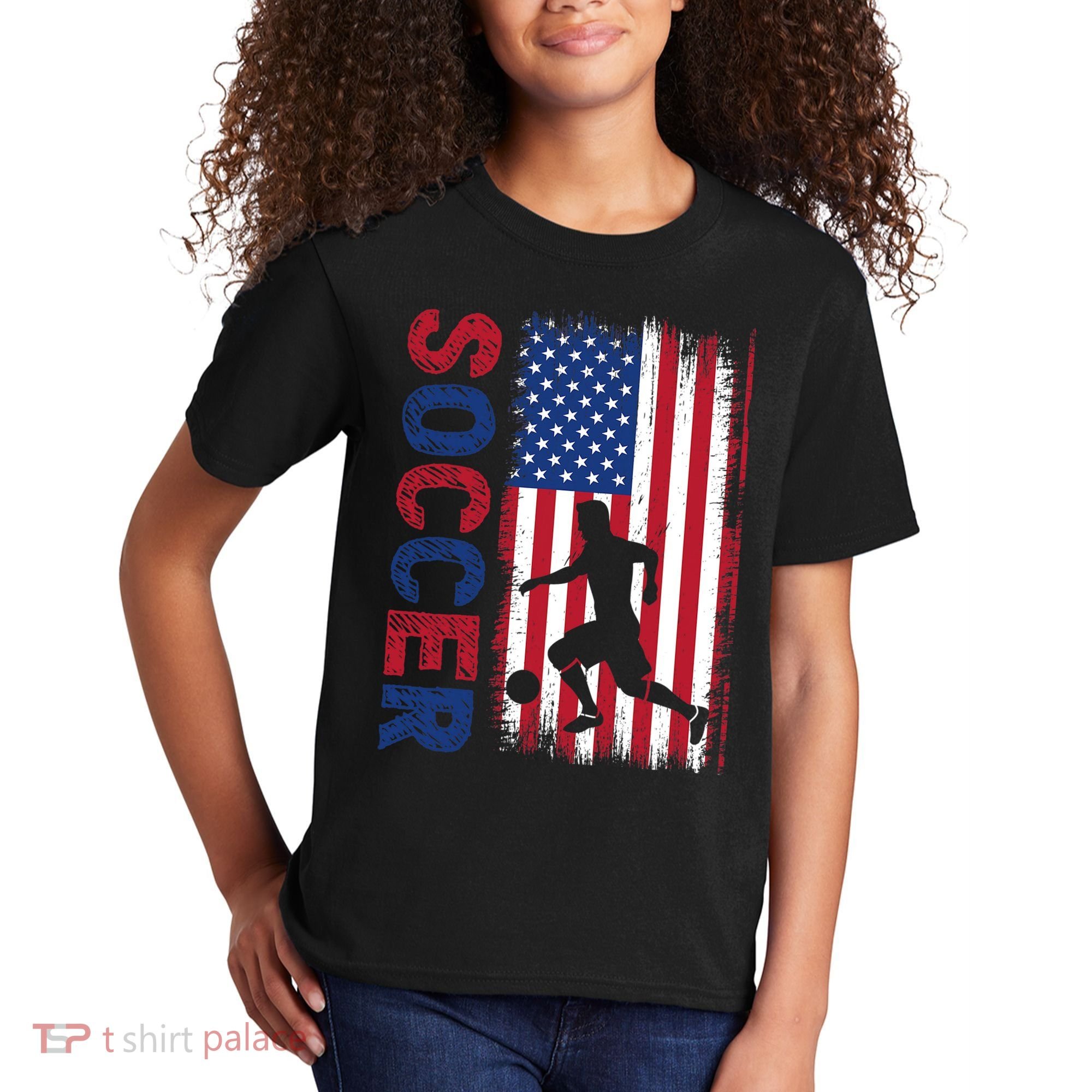 Soccer Usa Flag For Soccer Lover Gift Kids T-Shirt