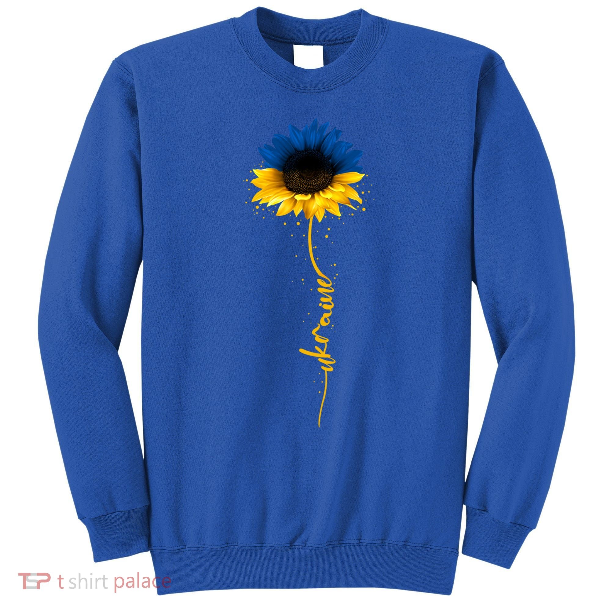 Sunflower Ukrainian Flag Tee I Stand With Ukraine Peace Meaningful Gift Sweatshirt