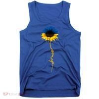 Sunflower Ukrainian Flag Tee I Stand With Ukraine Peace Meaningful Gift Tank Top thumb 0
