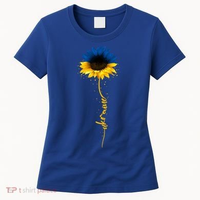 Sunflower Ukrainian Flag Tee I Stand With Ukraine Peace Meaningful Gift Women's T-Shirt