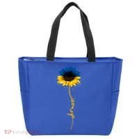 Sunflower Ukrainian Flag Tee I Stand With Ukraine Peace Meaningful Gift Tote Bag thumb 0