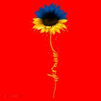 Sunflower Ukrainian Flag Tee I Stand With Ukraine Peace Meaningful Gift Santa Hat thumb 1