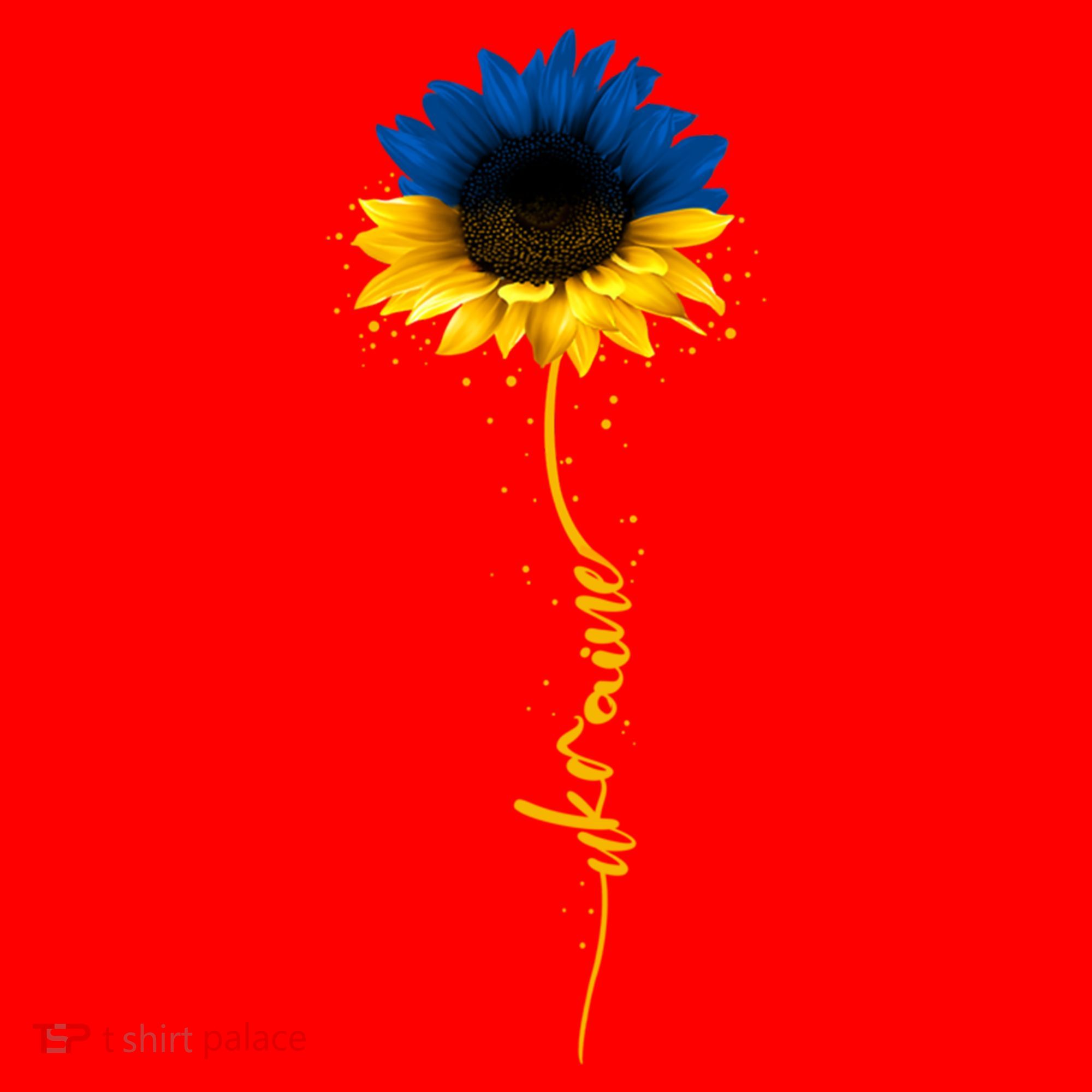 Sunflower Ukrainian Flag Tee I Stand With Ukraine Peace Meaningful Gift Santa Hat