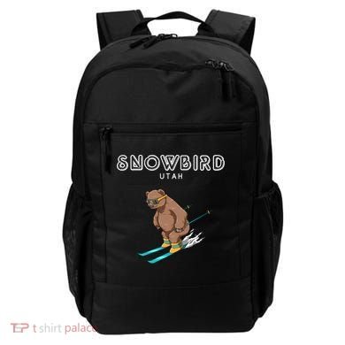 Snowbird Utah Funny Ski Grizzly Bear Gift Backpack