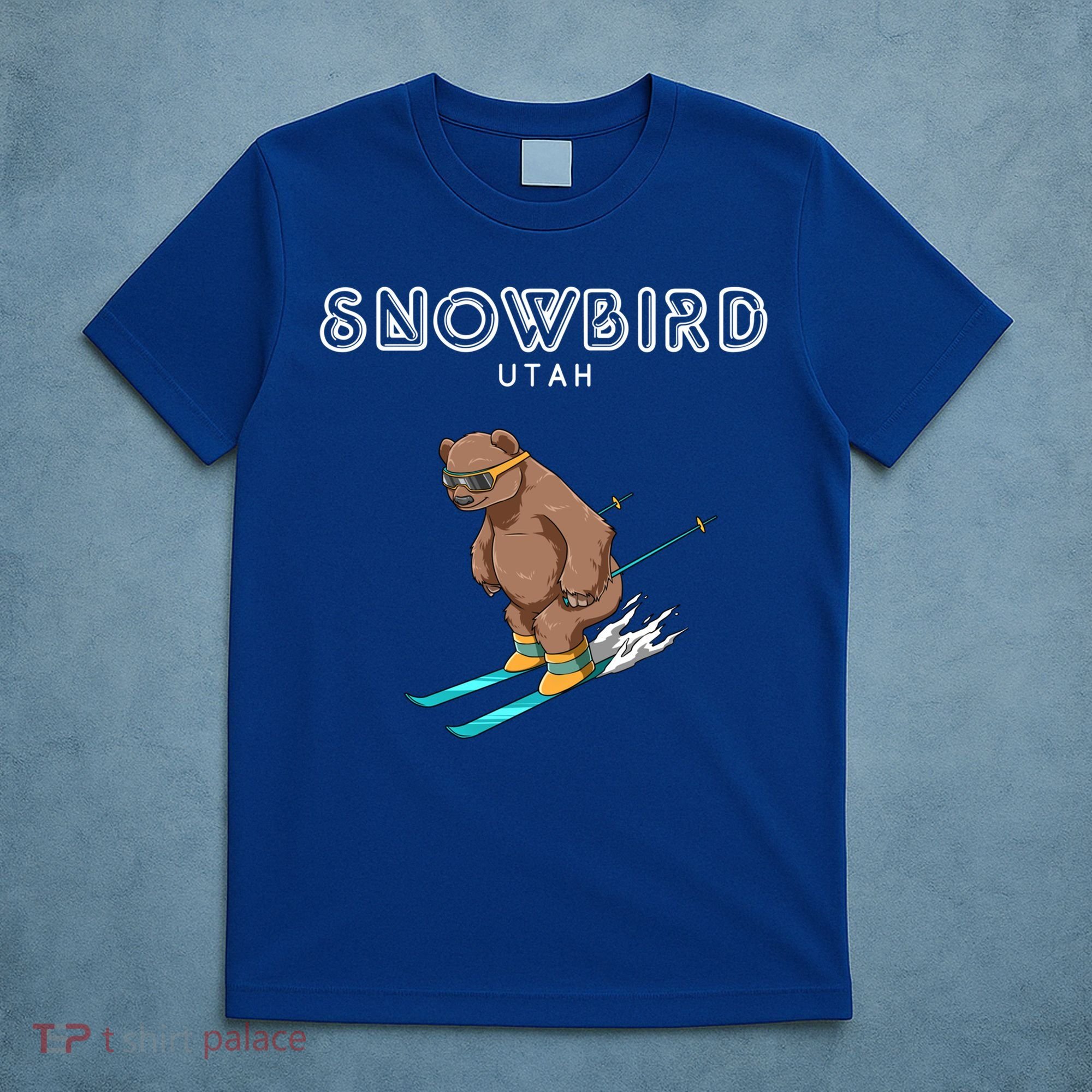 Snowbird Utah Funny Ski Grizzly Bear Gift T-Shirt