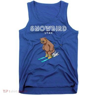 Snowbird Utah Funny Ski Grizzly Bear Gift Tank Top