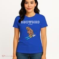 Snowbird Utah Funny Ski Grizzly Bear Gift Women's T-Shirt thumb 4