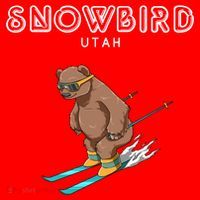 Snowbird Utah Funny Ski Grizzly Bear Gift Santa Hat thumb 1