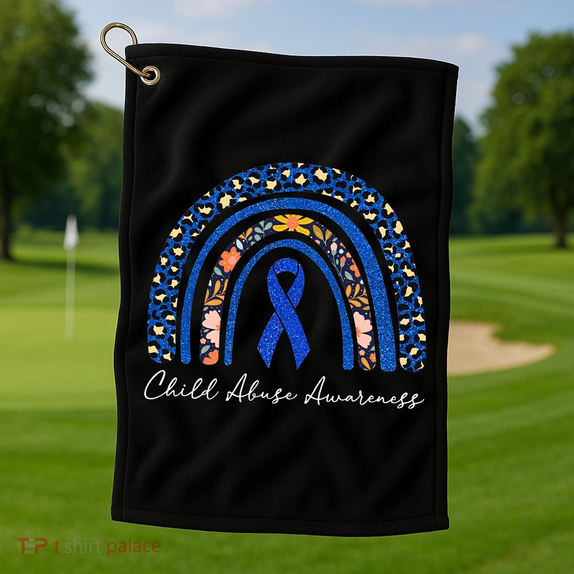 Stand Up For Children Child Abuse Prevention Month Golf Towel