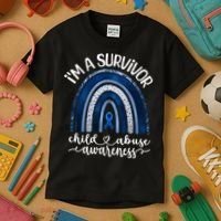 Stand Up For Children Child Abuse Awareness And Prevention Kids T-Shirt thumb 3