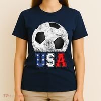 Soccer USA Football Soccer Ball T-Shirt thumb 4