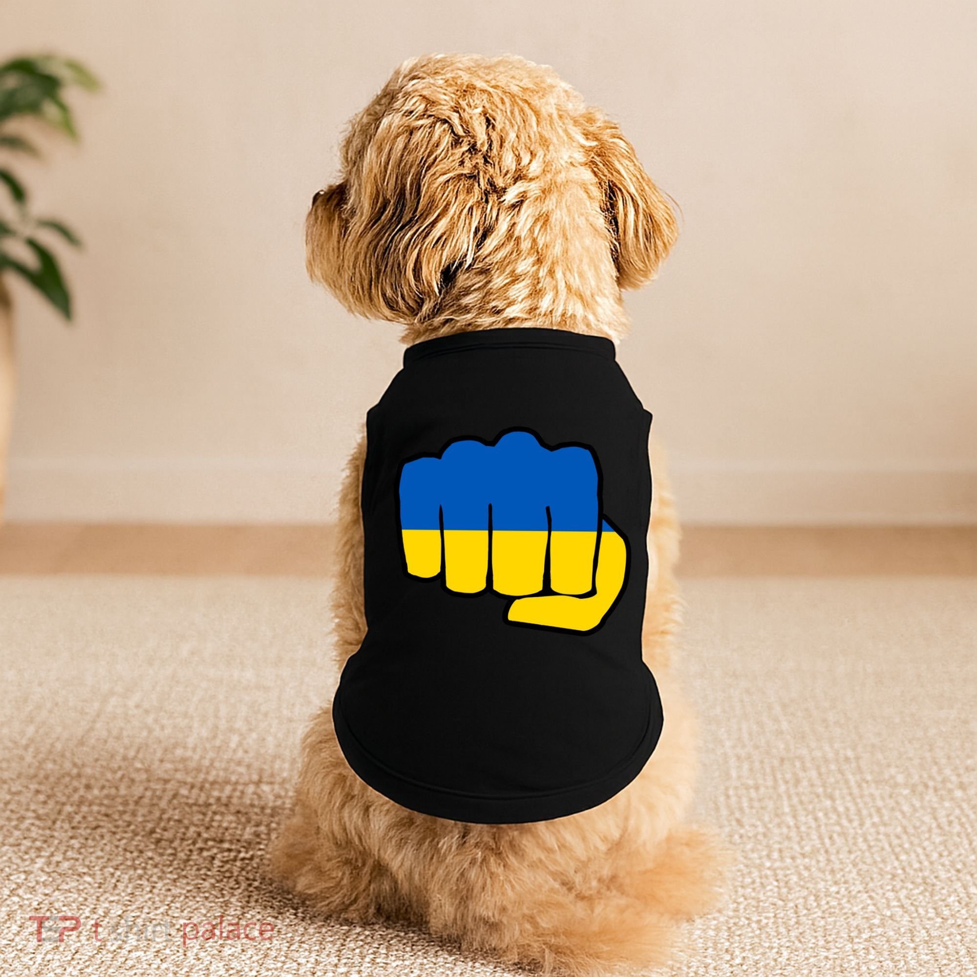 Support Ukraine Flag Fist Doggie Tank