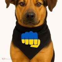 Support Ukraine Flag Fist USA-Made Doggie Bandana thumb 1