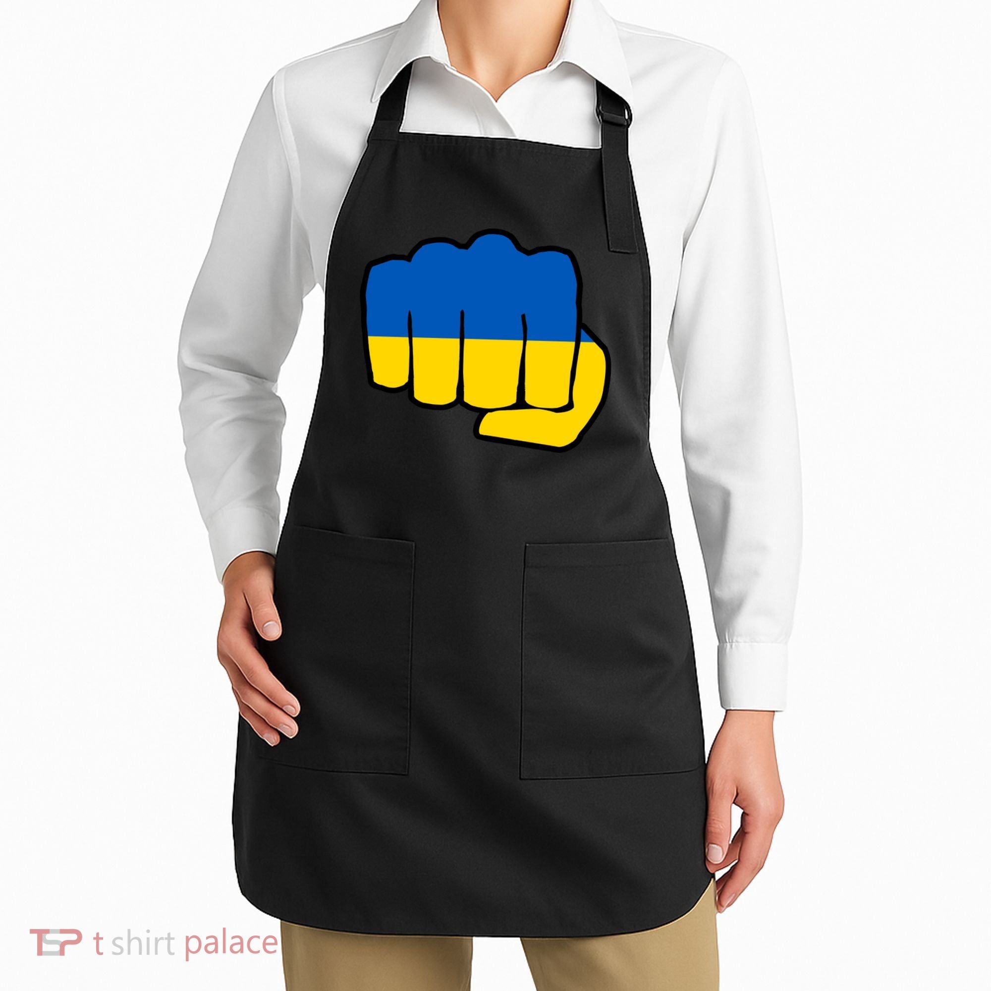 Support Ukraine Flag Fist Apron