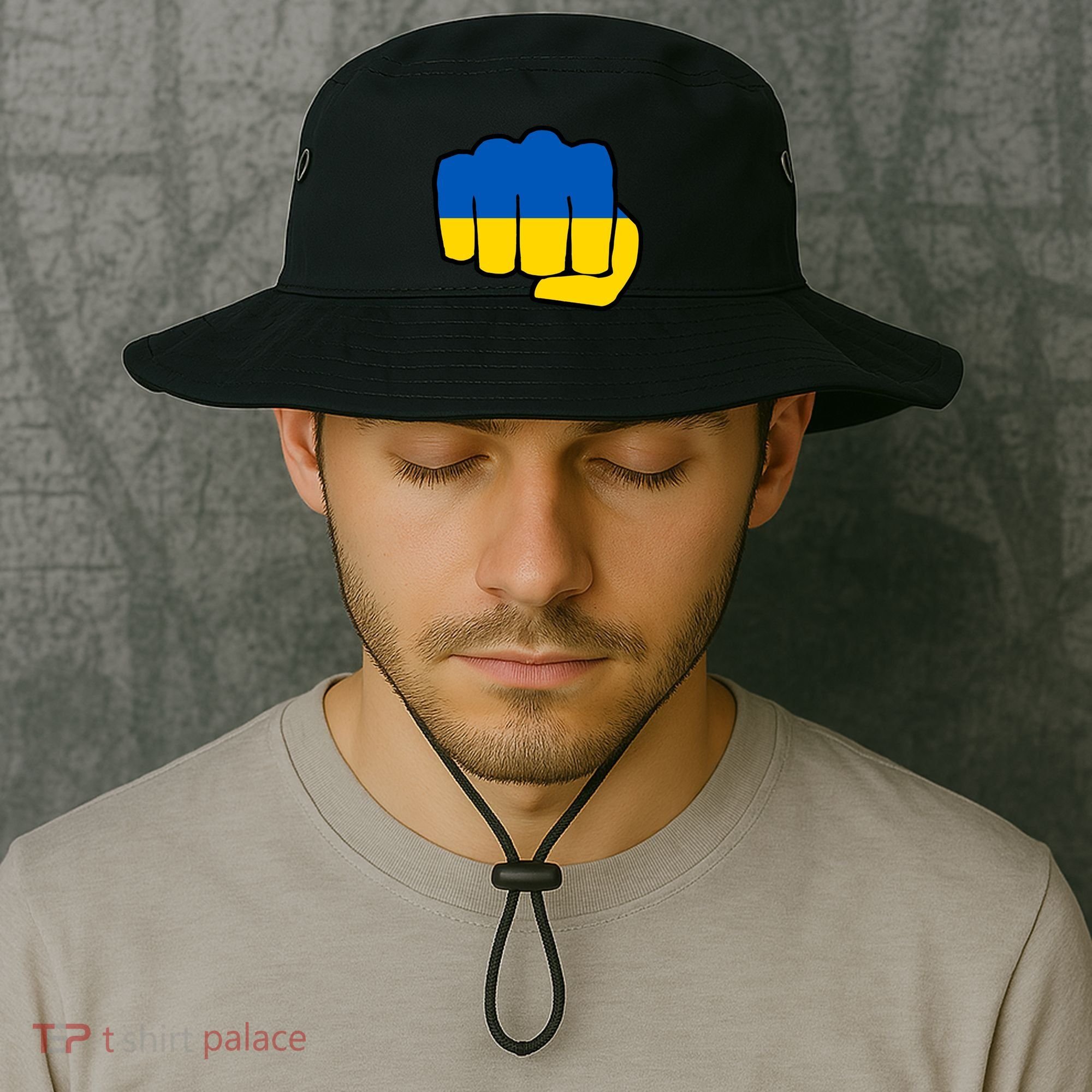 Support Ukraine Flag Fist Bucket Hat