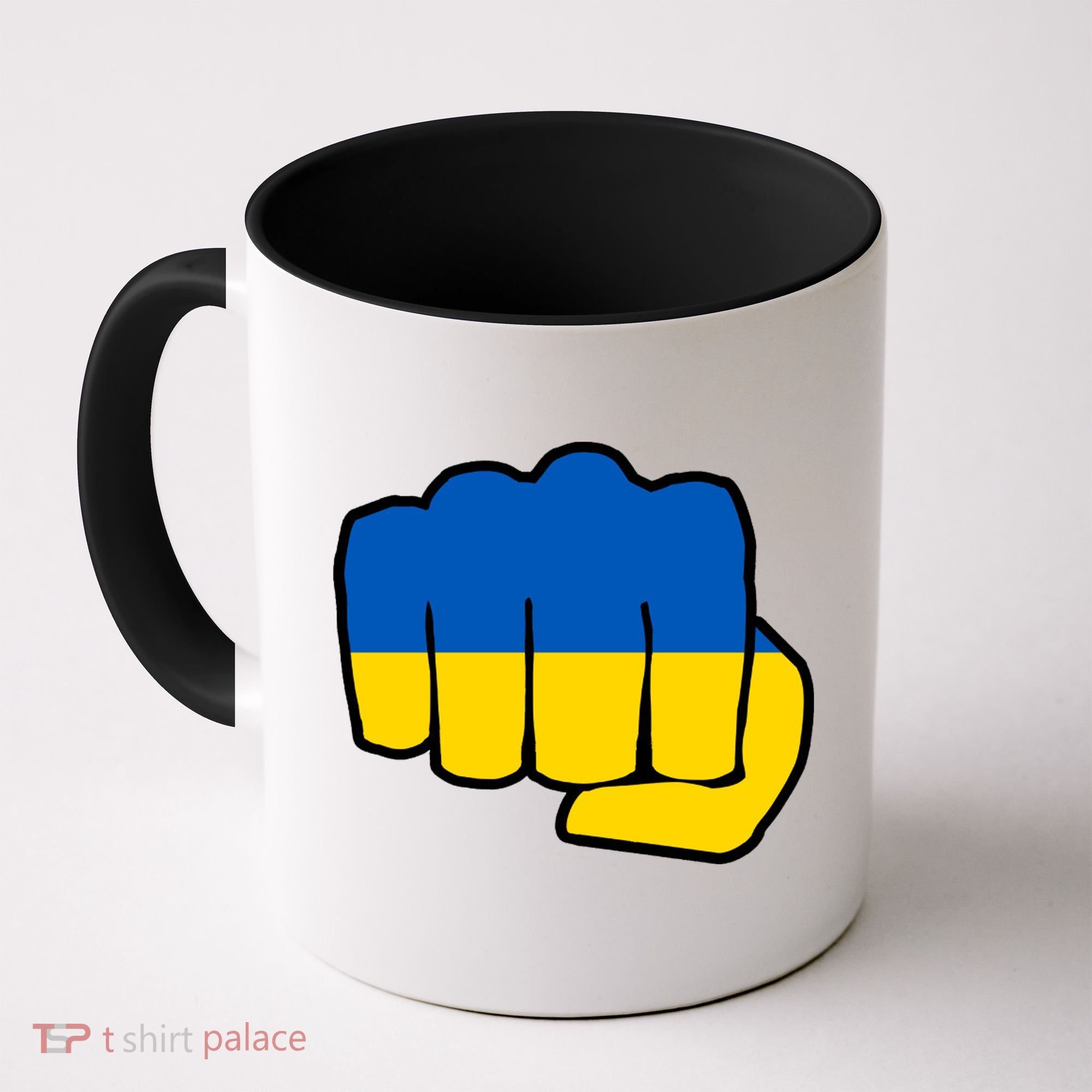 Support Ukraine Flag Fist Coffee Mug