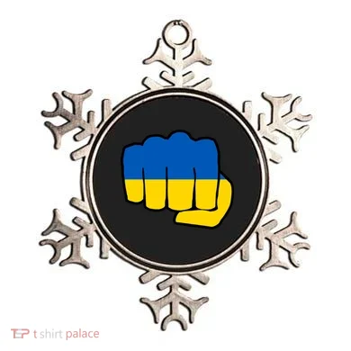 Support Ukraine Flag Fist Ornament