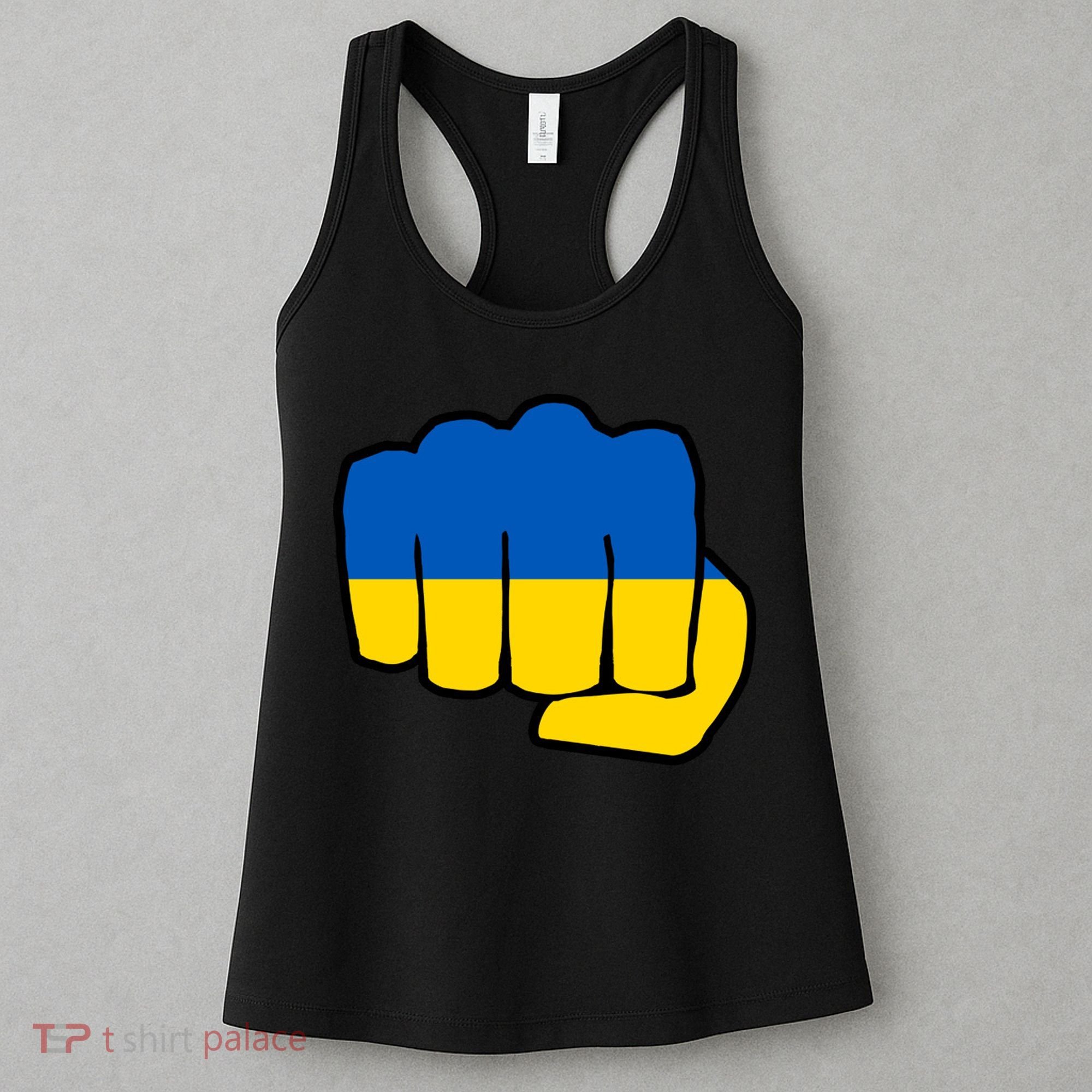 Support Ukraine Flag Fist Women's Tank Top
