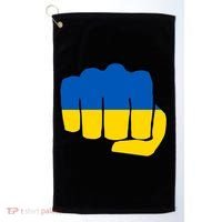 Support Ukraine Flag Fist Golf Towel thumb 0