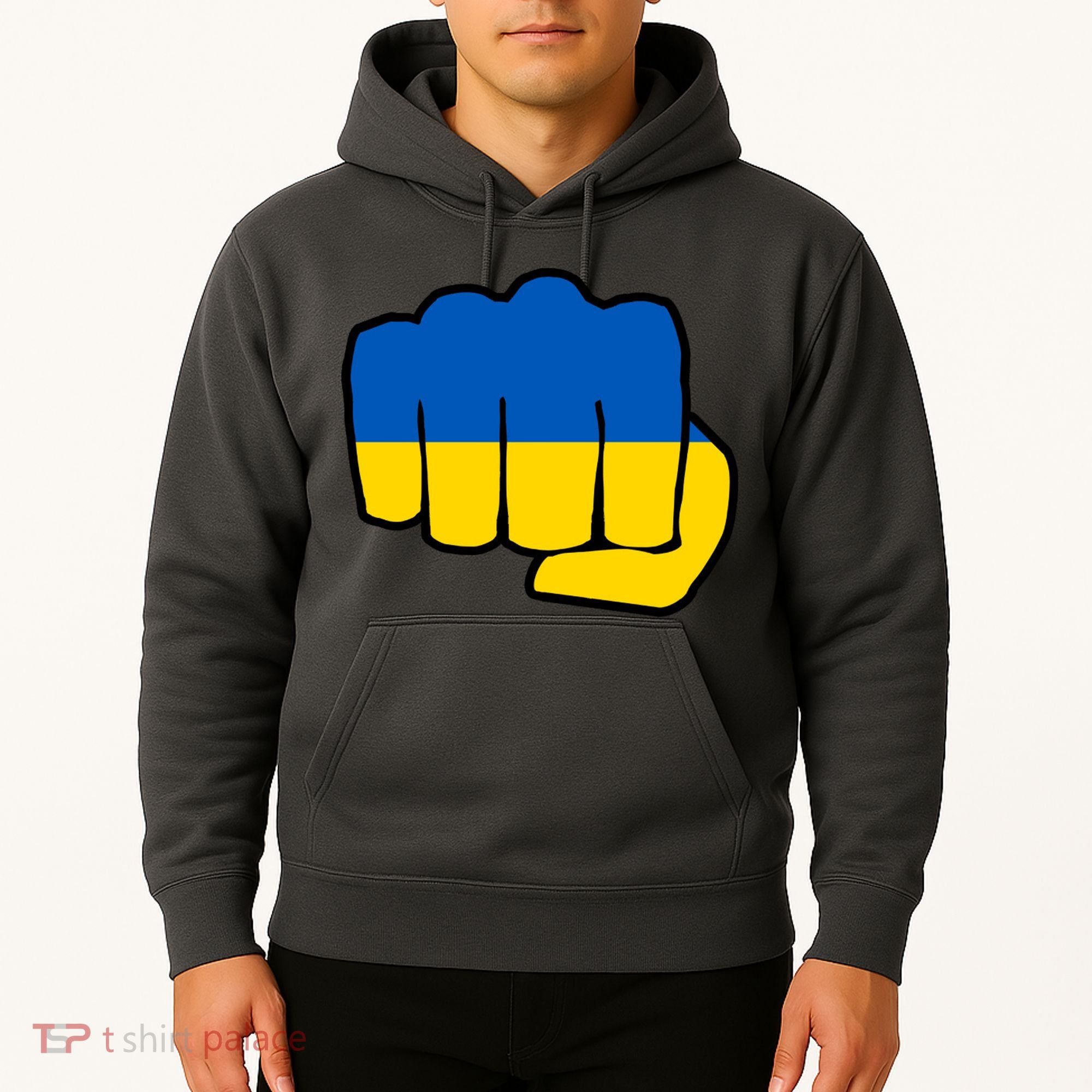 Support Ukraine Flag Fist Hoodie