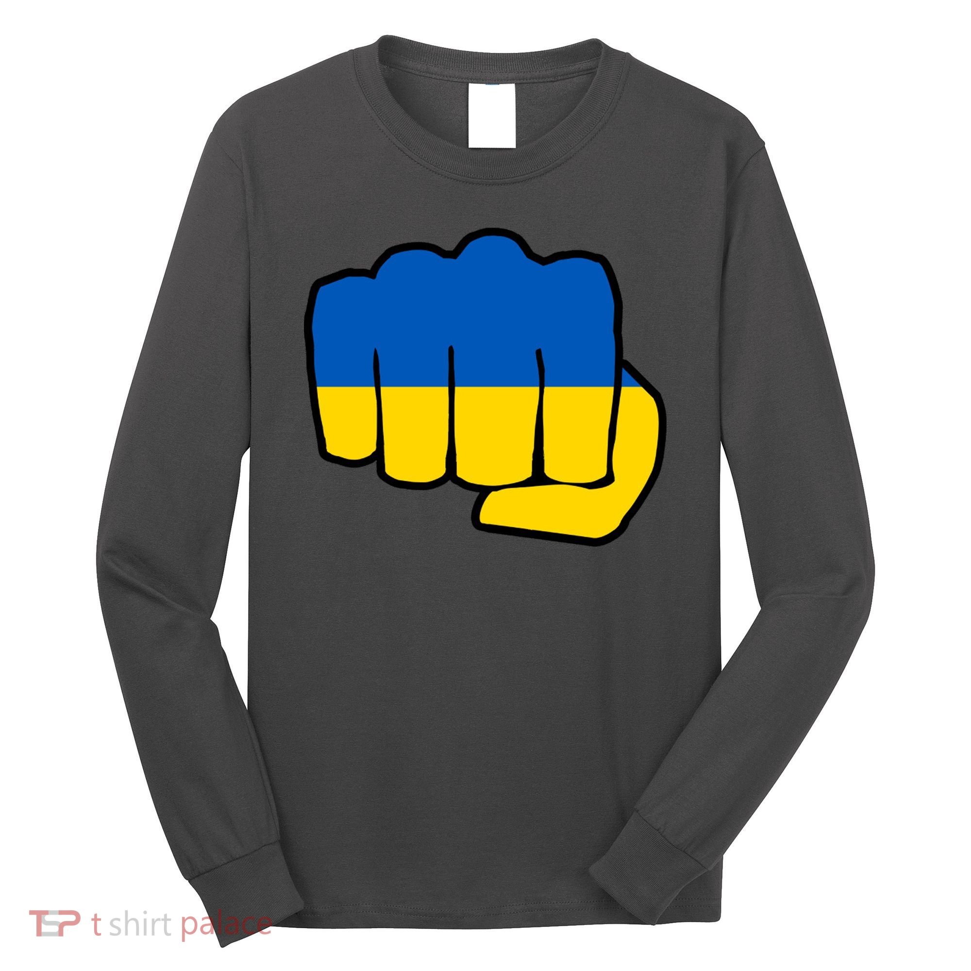 Support Ukraine Flag Fist Long Sleeve Shirt