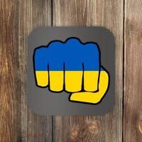 Support Ukraine Flag Fist Coaster thumb 0