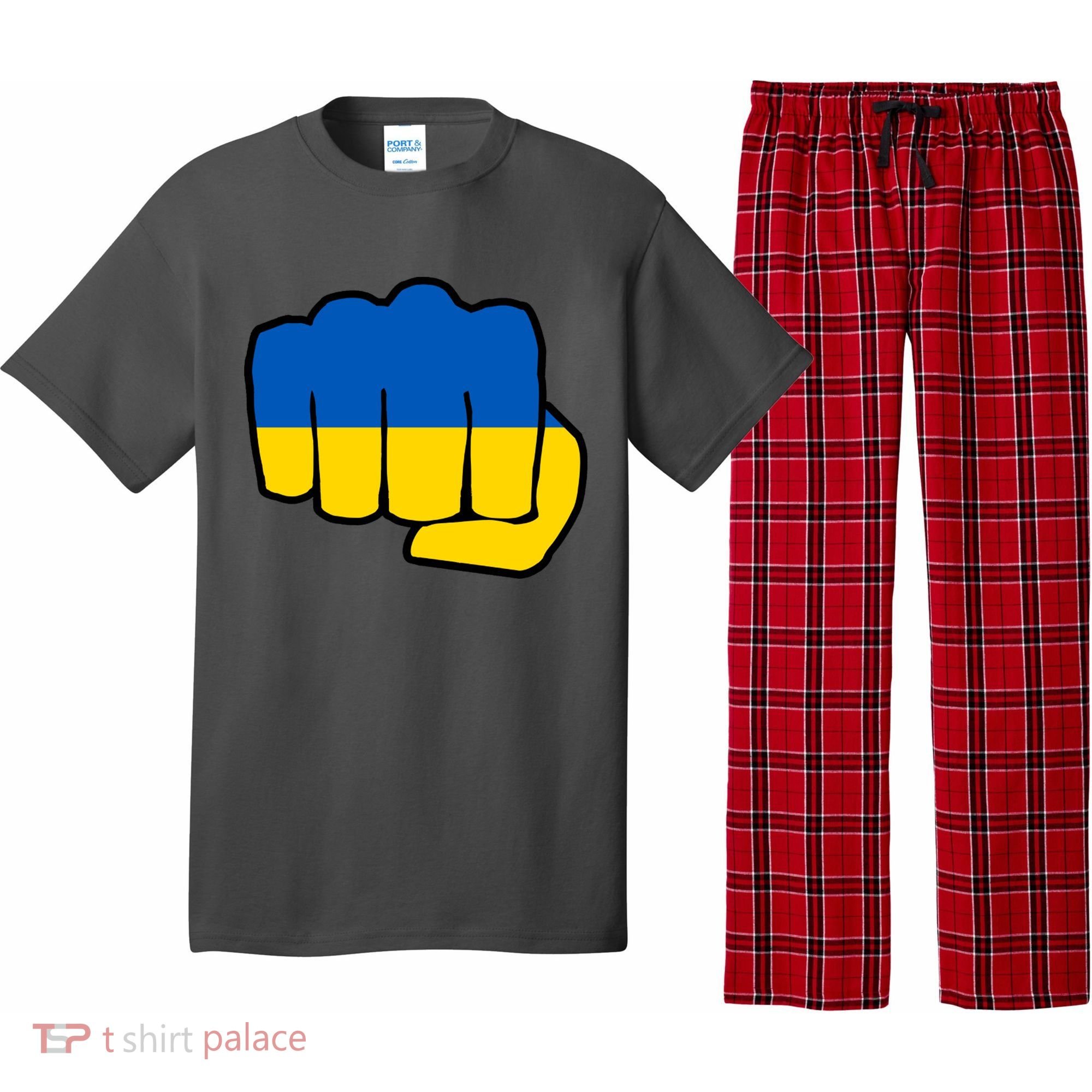 Support Ukraine Flag Fist Pajama Set