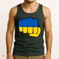 Support Ukraine Flag Fist Tank Top thumb 3