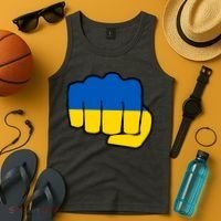 Support Ukraine Flag Fist Tank Top thumb 4