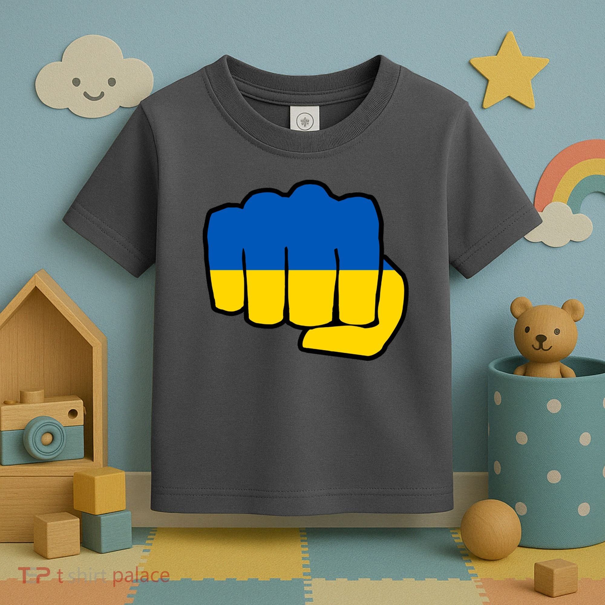 Support Ukraine Flag Fist Toddler T-Shirt