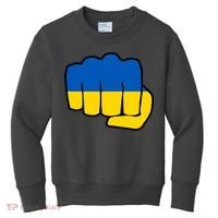 Support Ukraine Flag Fist Kids Sweatshirt thumb 0