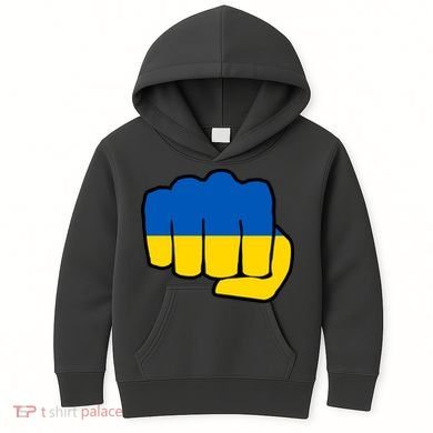 Support Ukraine Flag Fist Kids Hoodie