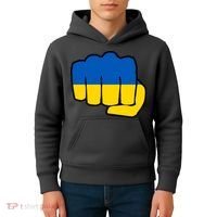 Support Ukraine Flag Fist Kids Hoodie thumb 4